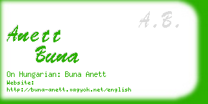 anett buna business card